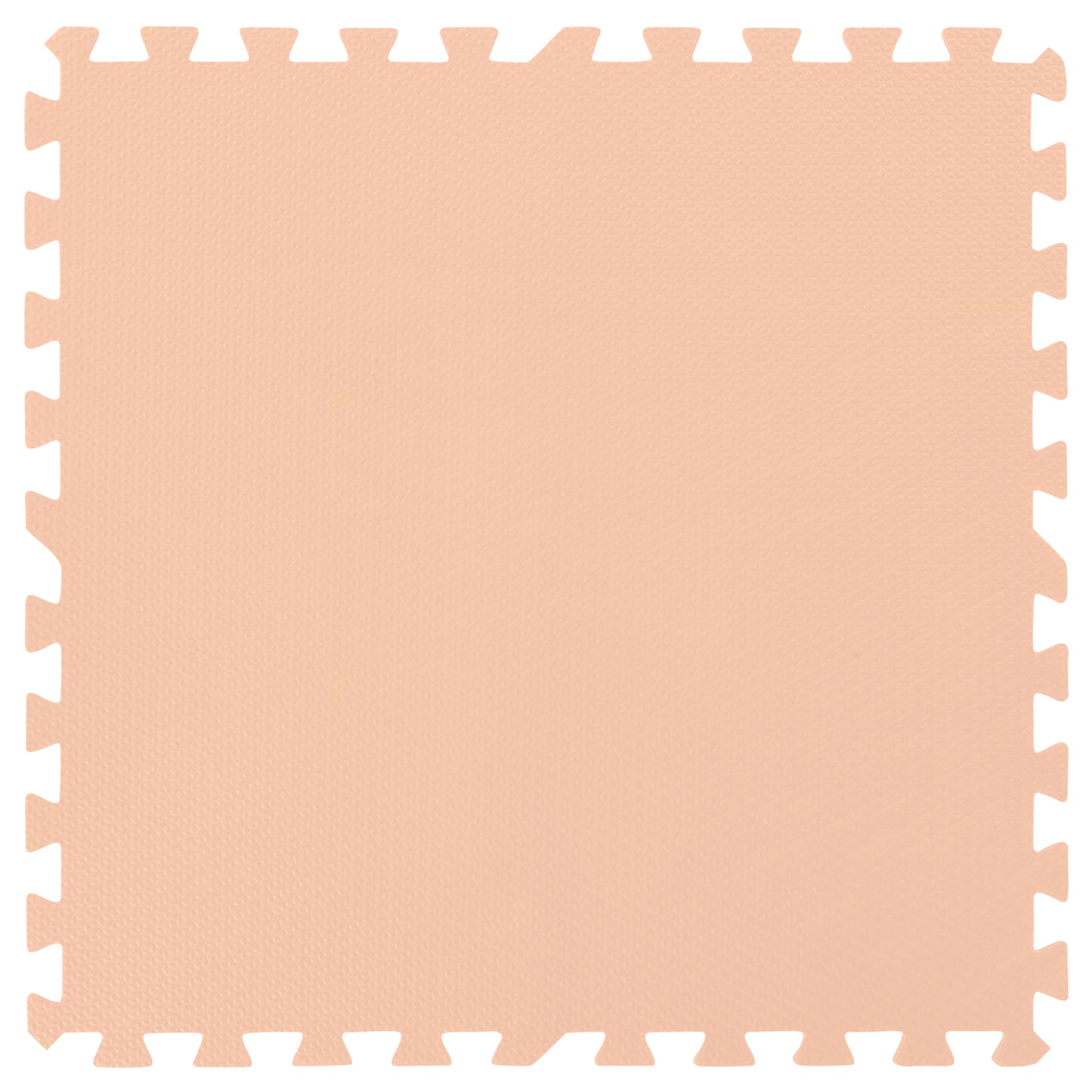 Single 60 × 60 cm infant interlocking foam play mat tile in summer peach