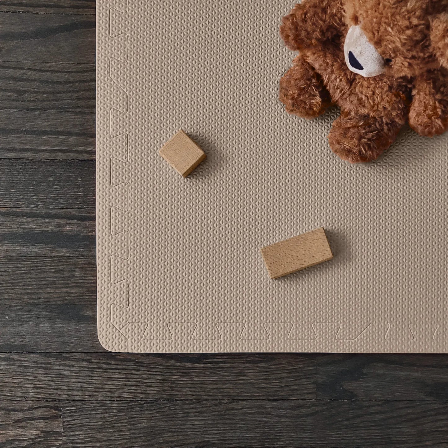 Baby Puzzle Foam Floor Mat | Whipped Mocha | 180 x 180 CM | Large Foam Floor Puzzle for Newborns & Playrooms, Safe Interlocking Foam Flooring Mats