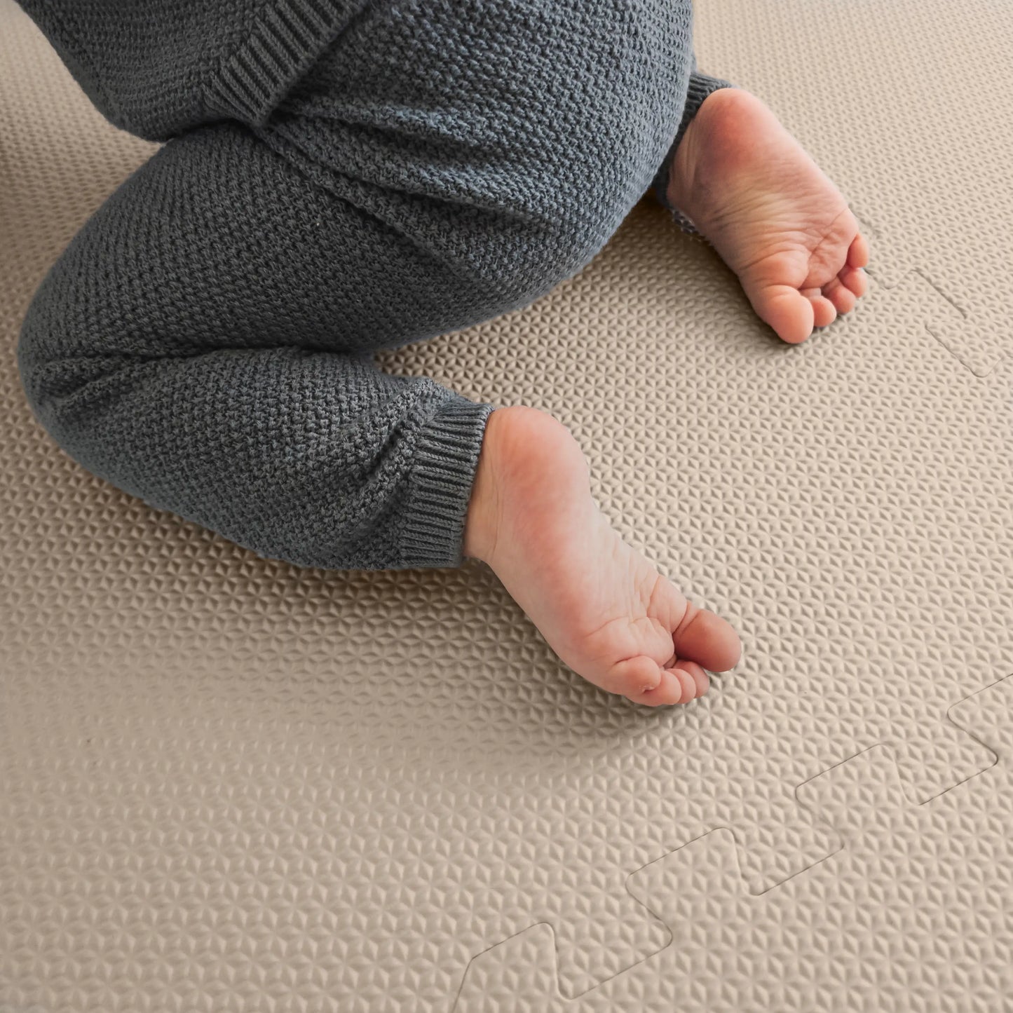 Baby Puzzle Foam Floor Mat | Whipped Mocha | 180 x 180 CM | Large Foam Floor Puzzle for Newborns & Playrooms, Safe Interlocking Foam Flooring Mats