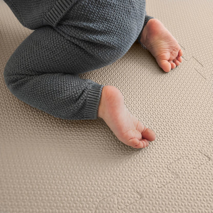 Baby Puzzle Foam Floor Mat | Whipped Mocha | 180 x 180 CM | Large Foam Floor Puzzle for Newborns & Playrooms, Safe Interlocking Foam Flooring Mats