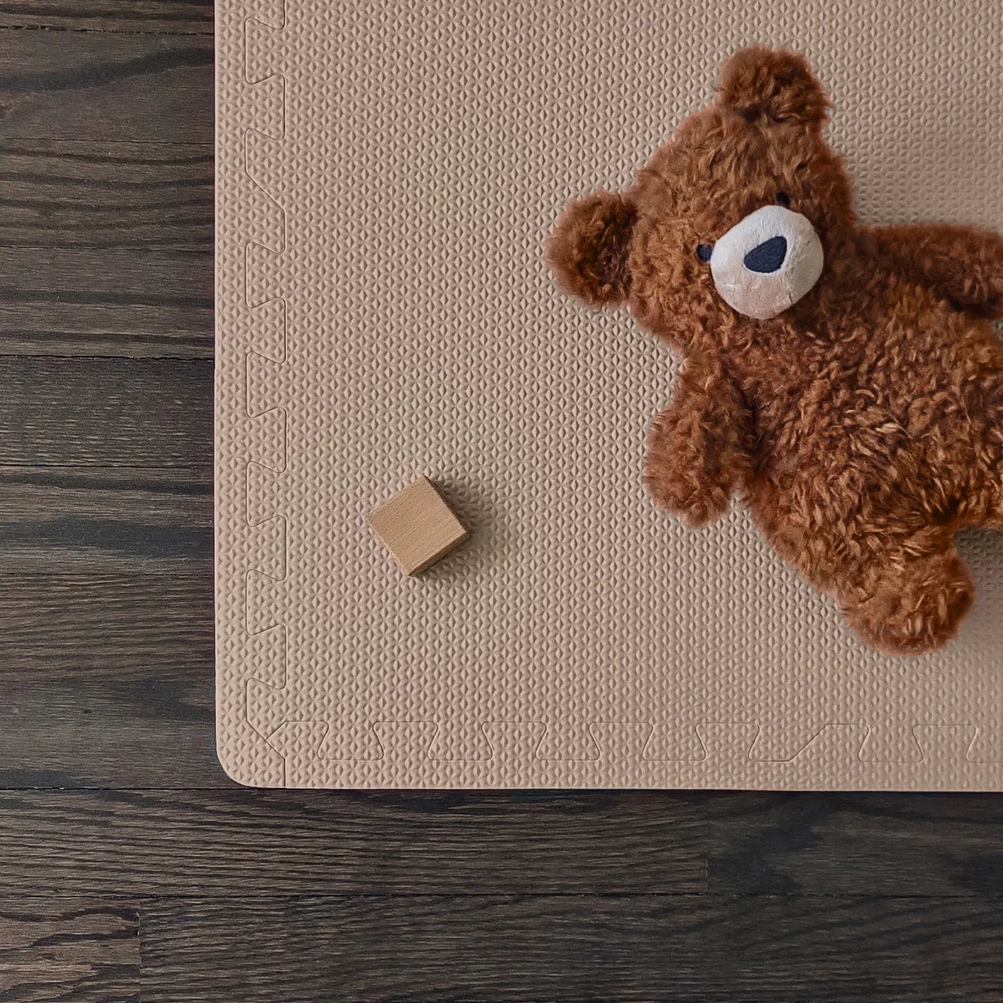 Baby Puzzle Foam Floor Mat | Whipped Mocha | 180 x 180 CM | Large Foam Floor Puzzle for Newborns & Playrooms, Safe Interlocking Foam Flooring Mats