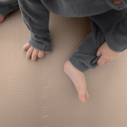 Baby Puzzle Foam Floor Mat | Whipped Mocha | 180 x 180 CM | Large Foam Floor Puzzle for Newborns & Playrooms, Safe Interlocking Foam Flooring Mats