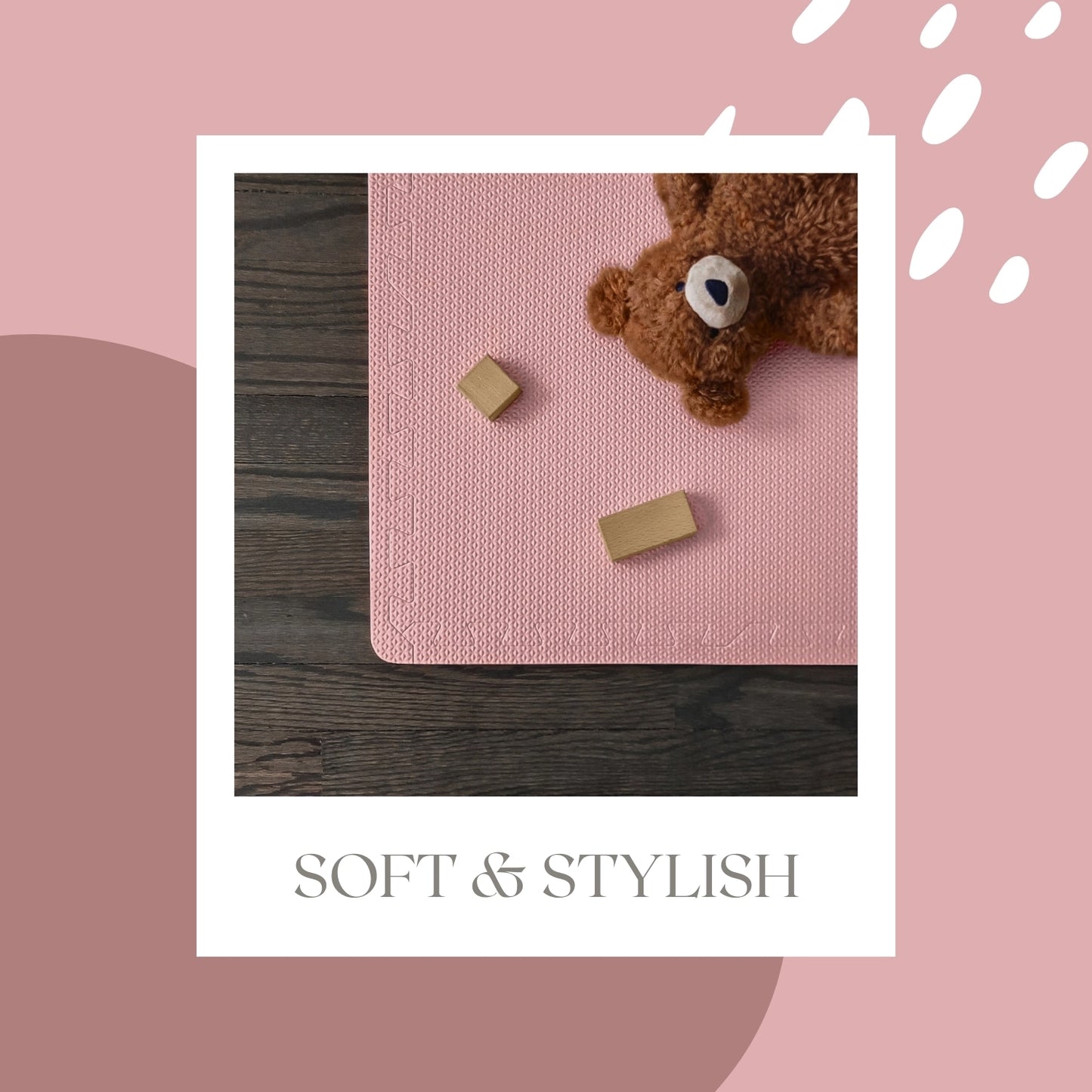 EVA Foam Rug for Playroom | Desert Rose | Non-Toxic | 180 x 180 CM | Playmat Puzzle with Foam Squares for Floor, Infant Play Mat, Newborn Play Mat