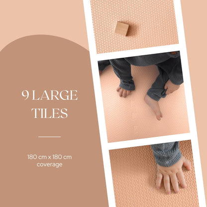 EVA Foam Puzzle Play Mat for Babies | Summer Peach | 180 x 180 CM | EVA Interlocking Foam Mats, Safe Playmat Foam Tiles, Kids Foam Floor Mats