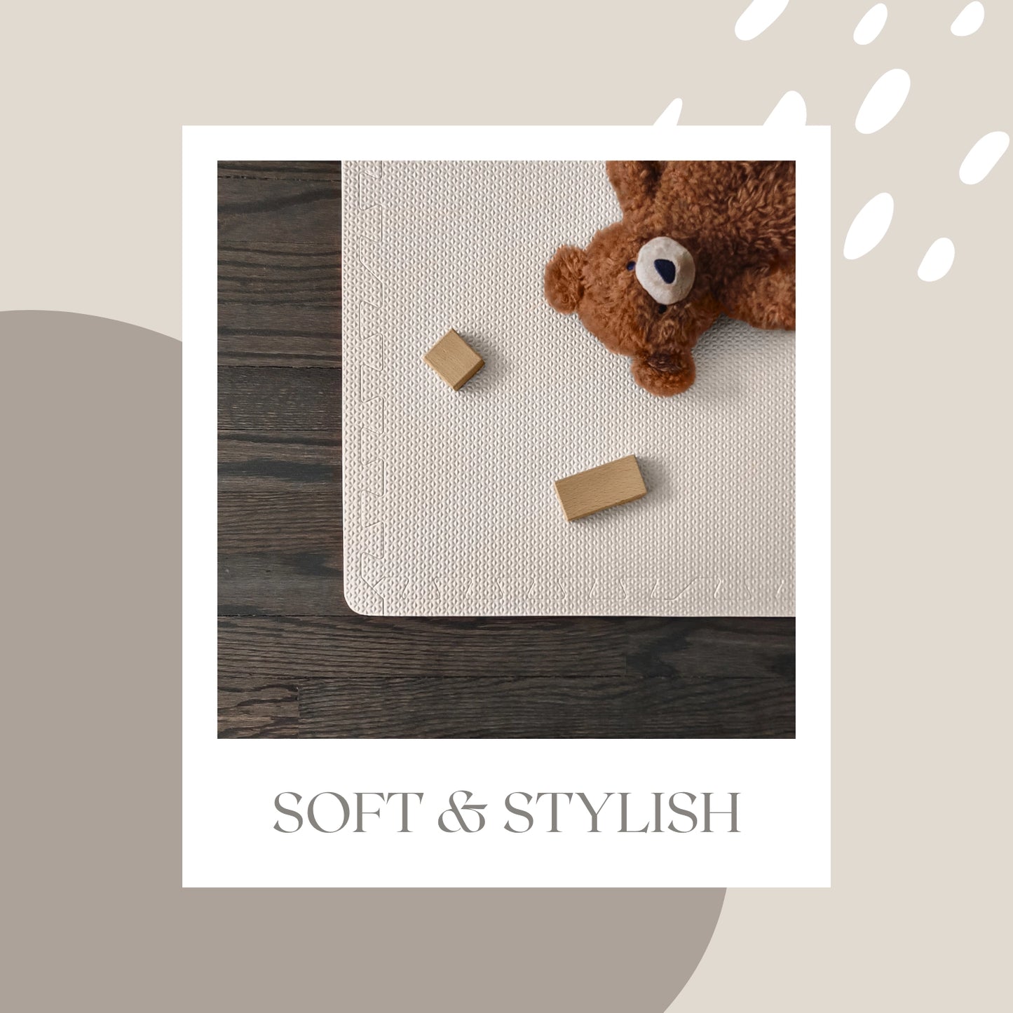 Kids Interlocking Foam Mats | Siesta Sand | 180 x 180 CM | Non-Toxic EVA Puzzle Playmat, Large Foam Baby Floor Mats, Children Play Mat, Safety Baby Foam Floor Tiles