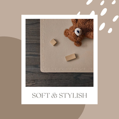 Baby Puzzle Foam Floor Mat | Whipped Mocha | 180 x 180 CM | Large Foam Floor Puzzle for Newborns & Playrooms, Safe Interlocking Foam Flooring Mats